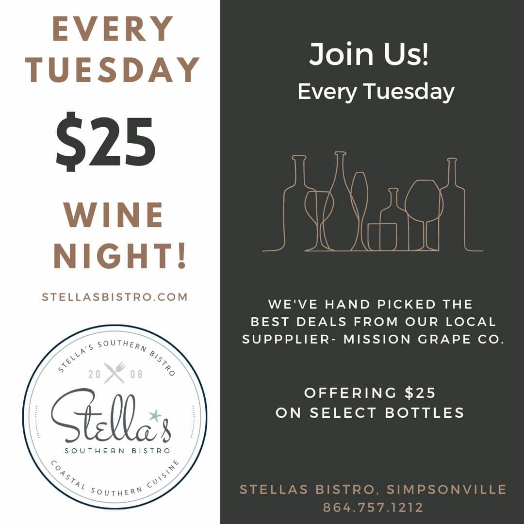 Every Tuesday | Tuesday $25 Wine Night
